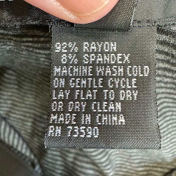 Yansi Fugel Women's Sweater Button Up Striped Black V-neck Stretch Sz XL - Picture 9 of 9